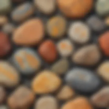 Seamless Integration of Oil-Based Paint on Rocks Oil-based paint blending naturally with rock textures