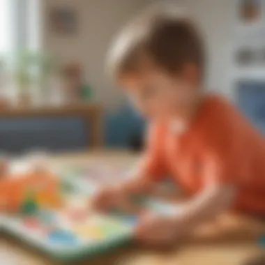 Child exploring a sensory play kit