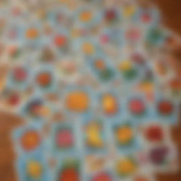 Mexican Loteria Game Cards Spread Out on Table