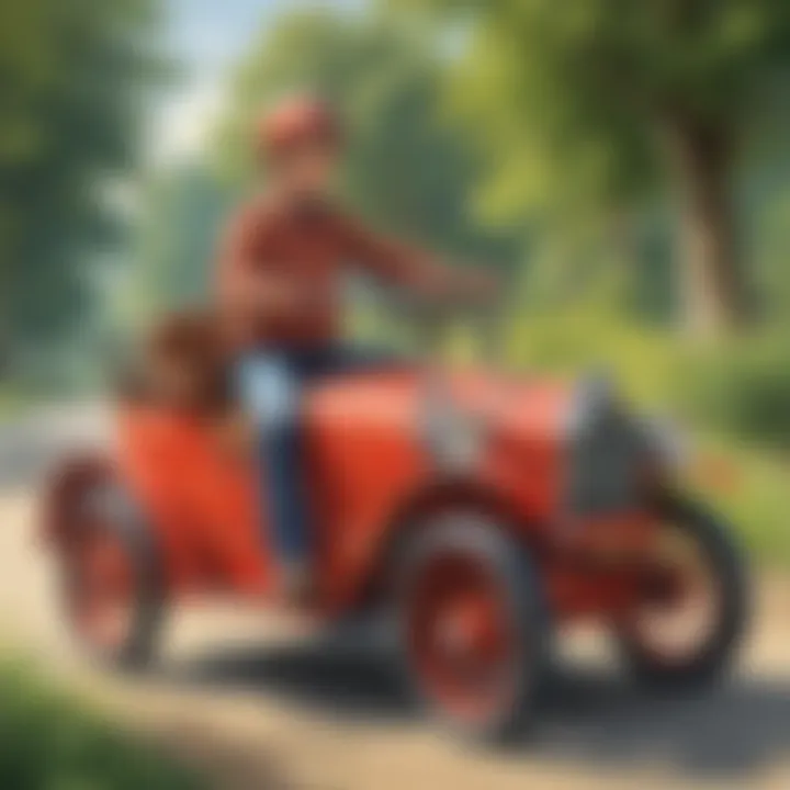 Classic Pedal-Powered Ride-On Vehicle for 10-Year-Olds
