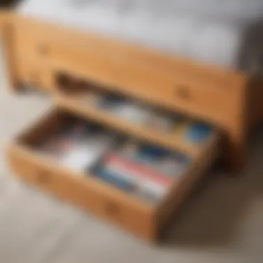 Hidden Storage Under Bed Clever under-bed storage idea for small rooms