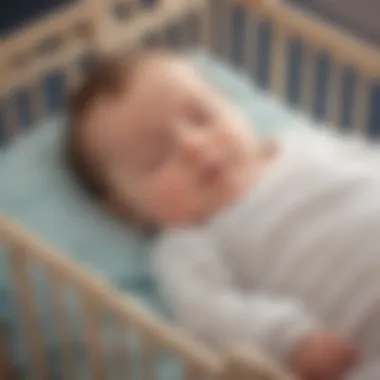 Close-up of baby peacefully sleeping in a crib after successful sleep training