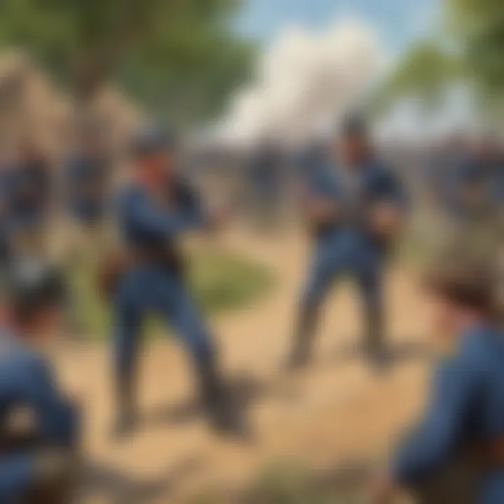 Cognitive development through civil war games