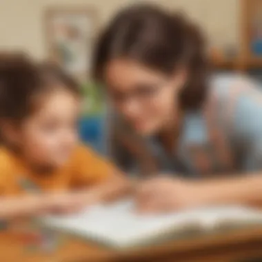 Illustration symbolizing the collaborative efforts of parents, teachers, and caregivers in enhancing children's language skills