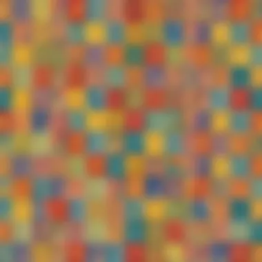 Creative Pattern of Color Cards Colorful cards arranged in a playful pattern, highlighting creativity