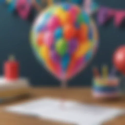 Colorful Balloon Birthday Card for 8-Year-Old