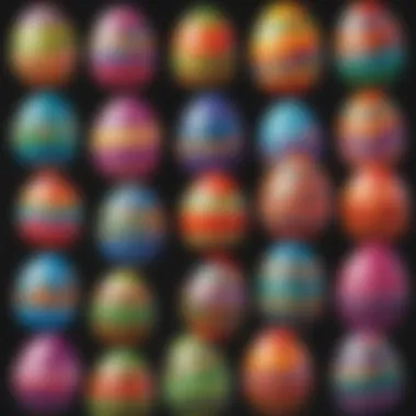 Vibrant Easter Egg Creations Colorful Easter Egg Art Project for Kindergarten