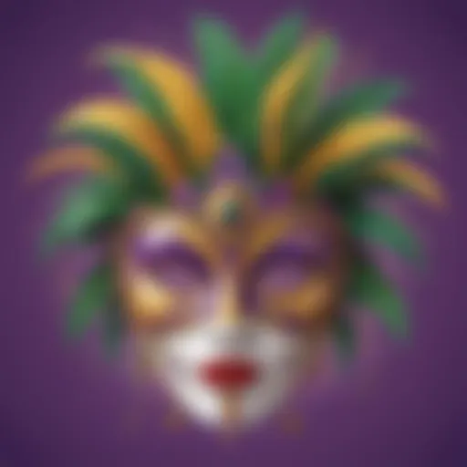 Colorful Mardi Gras Mask Decorations