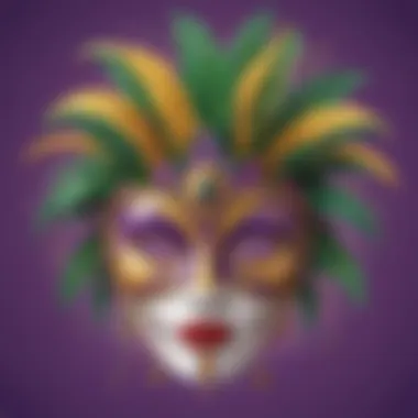 Vibrant Mardi Gras Mask Decorations Colorful Mardi Gras Mask Decorations