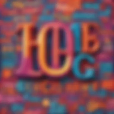 Colorful typography poster template