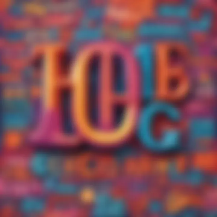 Colorful typography poster template