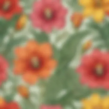 Botanical Line Art of Exotic Flowers Botanical Line Art of Exotic Flowers