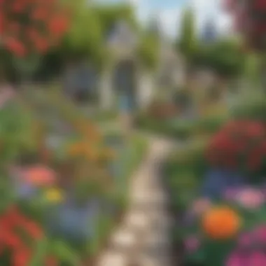 Fantasy Garden with Whimsical Blooms Fantasy Garden with Whimsical Blooms