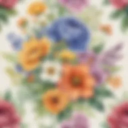 Artistic Watercolor Floral Bouquet