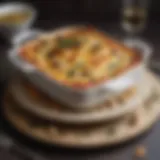 An elegant dish of savory casserole with a gourmet twist