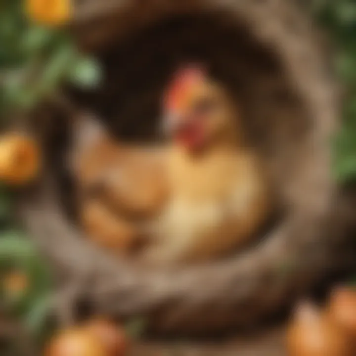 Young Chicken in Cozy Nest