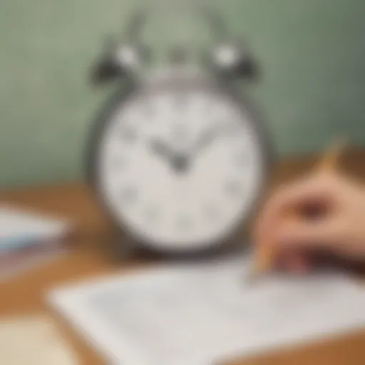 Illustration of a creative time-telling worksheet design
