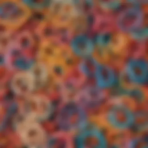 Colorful assortment of rubber bands for crafting