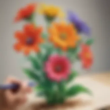 Creative Flower Drawing for Children Children engaging in flower drawing activity with vibrant colors