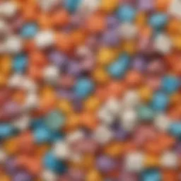 A vibrant bowl of Puppy Chow showcasing various textures and colors
