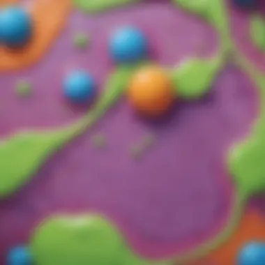 Scientific diagram illustrating slime's molecular structure