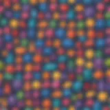 Colorful worksheet featuring various shapes and colors