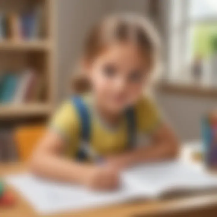 Young child engaging in creative writing activity