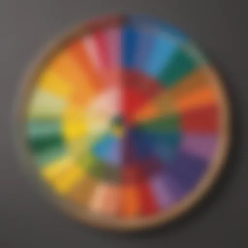 A vibrant color wheel showcasing primary and secondary colors.