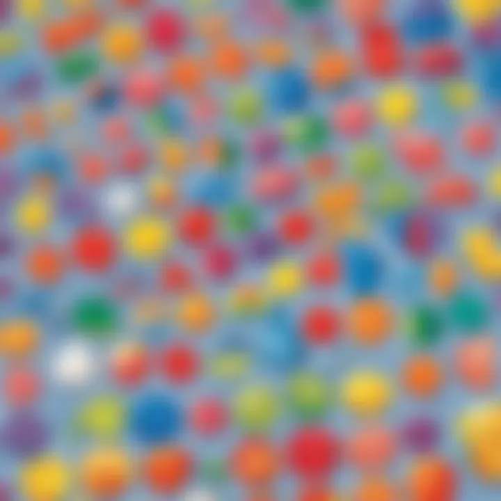 A variety of color worksheets laid out for educational purposes.