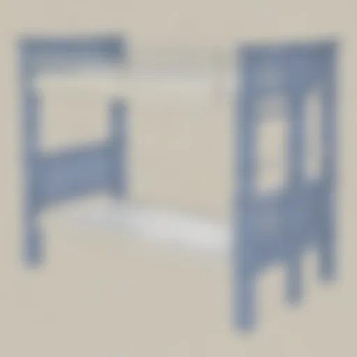 Blueprint of a custom bunk bed design