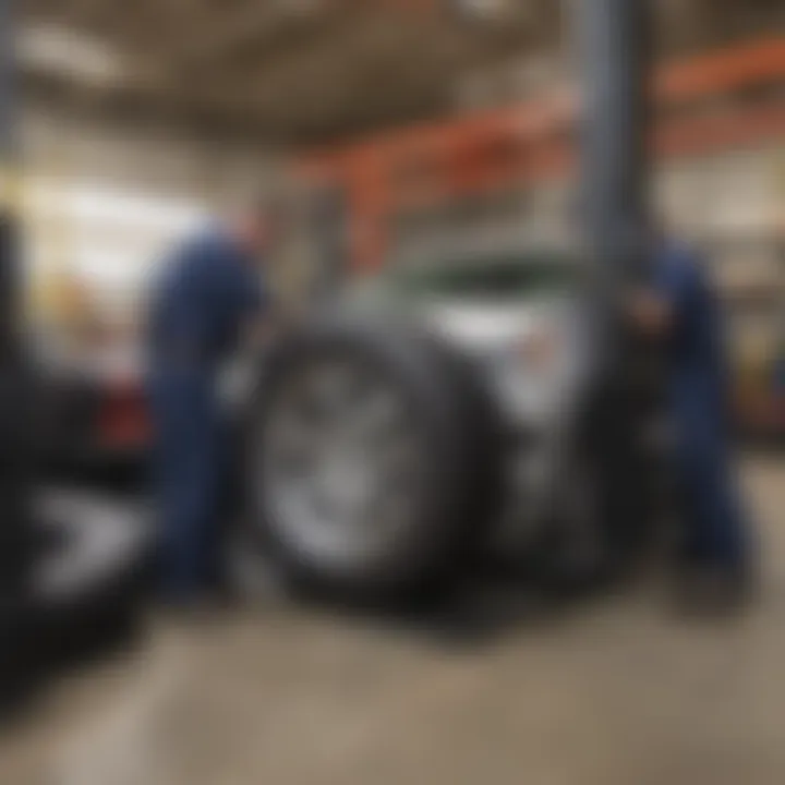 Professional tire installation at the Costco Waterfront Tire Center