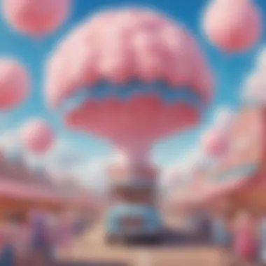 Cotton Candy Carnival Bliss Colorful carnival atmosphere with cotton candy delights