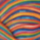 Craft stick rainbow art