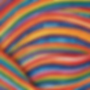 Craft stick rainbow art