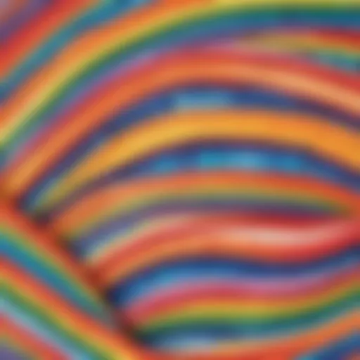 Craft stick rainbow art