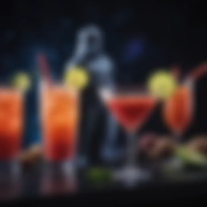 Creative Star Wars cocktails with glow-in-the-dark effects