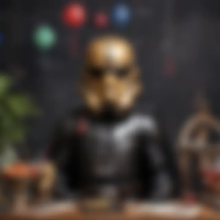 Themed decorations featuring iconic Star Wars characters