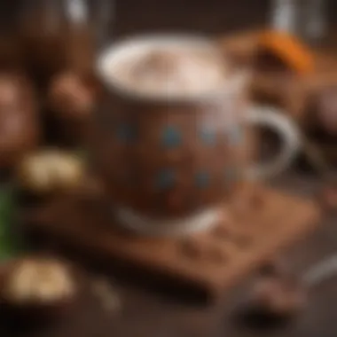 Elegant cocoa bomb decoration setup