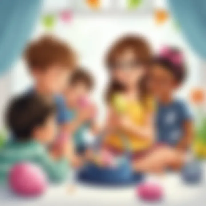 Children engaged in a creative Easter egg crafting activity