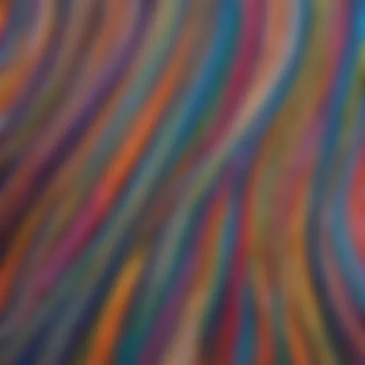 Colorful threads arranged for crafting friendship bracelets