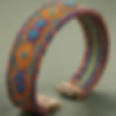 Close-Up of a Unique Bracelet Design Close-up of a unique friendship bracelet design