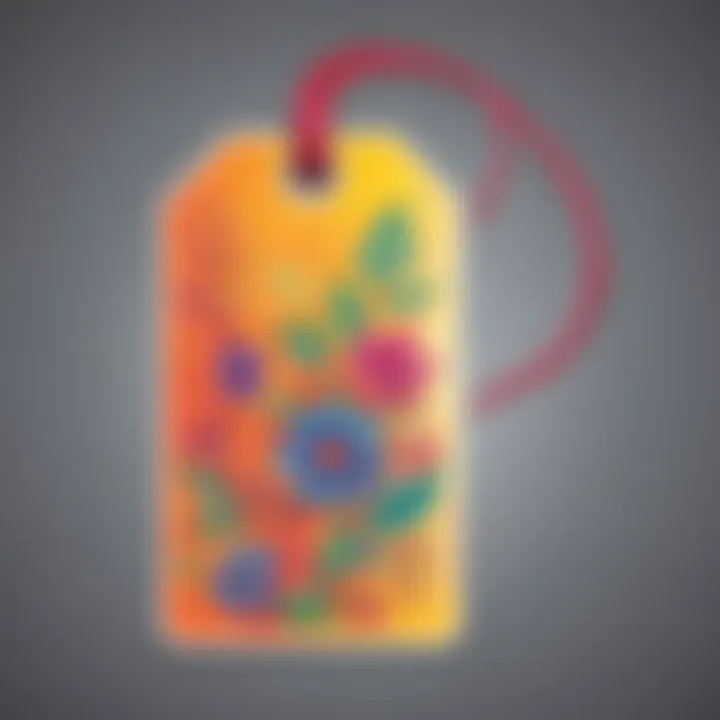 Vibrant color tag