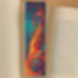 Creative bookmark with vibrant colors and abstract shapes