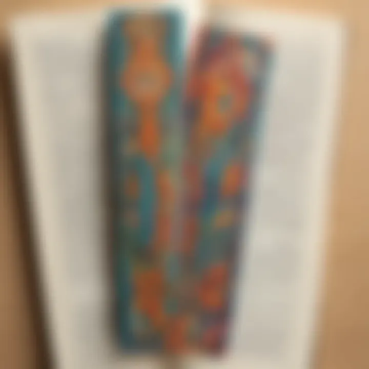 Intricate geometric bookmark design with a modern twist