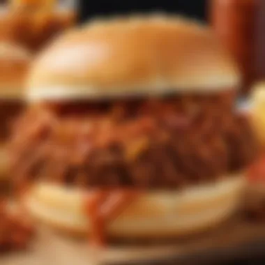 Delicious Sloppy Joes on Buns Delicious sloppy joes generously piled on a toasted bun