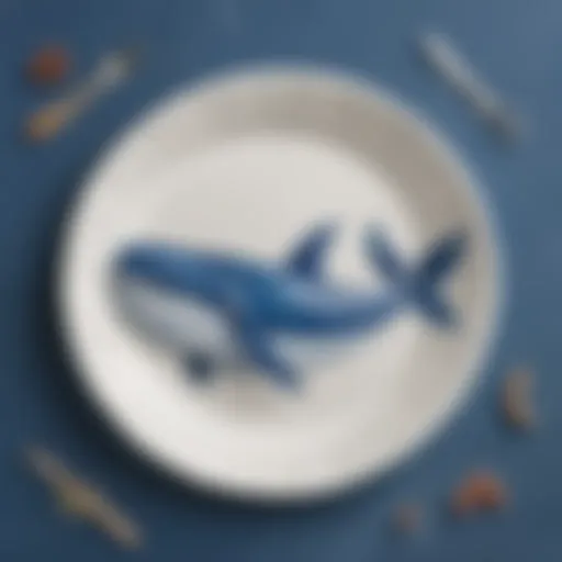 Whale-themed paper plate craft