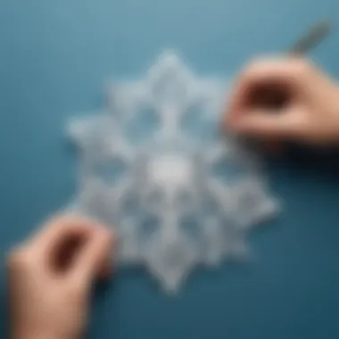 Paper snowflake cutting technique