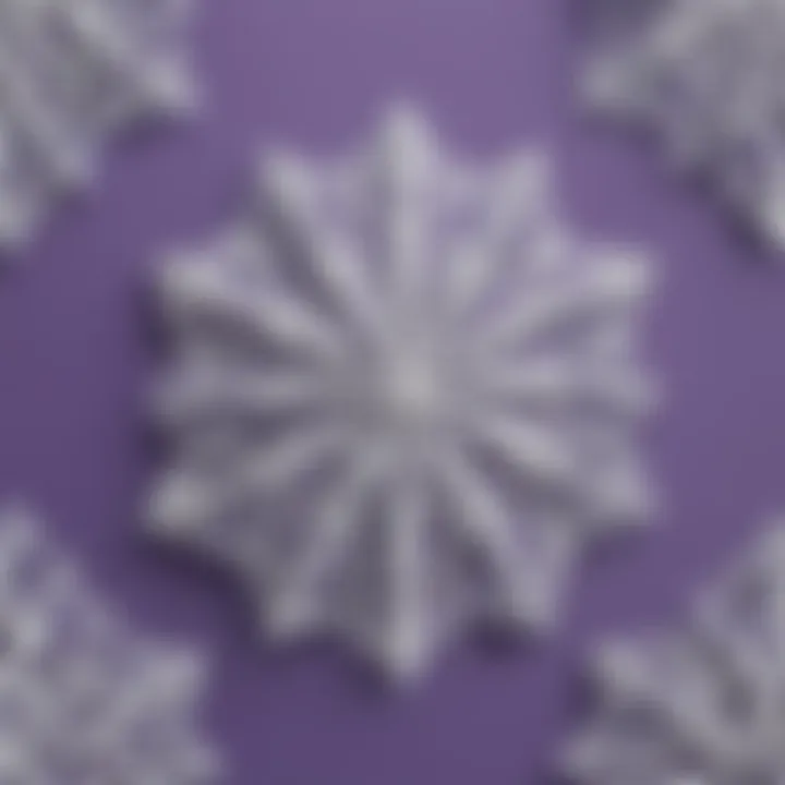 Finished paper snowflake decorations