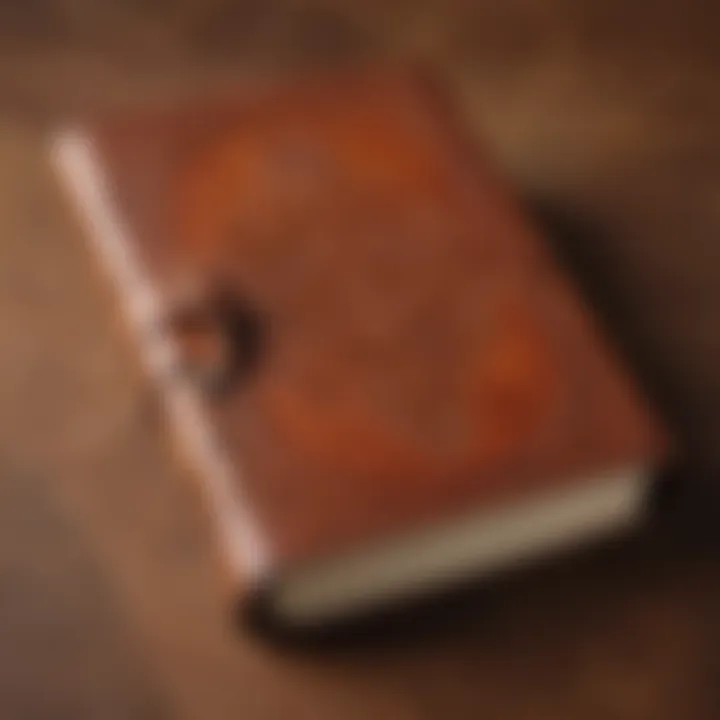 Luxurious hand-stitched leather journal for capturing thoughts and dreams
