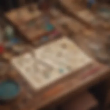 Creative workspace with various jewelry making tools